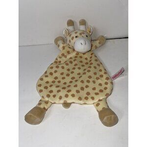 Wubbanub Giraffe Flat Plush Lovey Rattle Yellow Tan